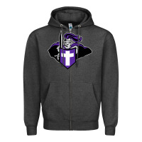 Charcoal Heather holy cross crusaders Zipper Hoodie - linhVisuals