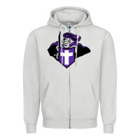 Dove Grey holy cross crusaders Zipper Hoodie - linhVisuals