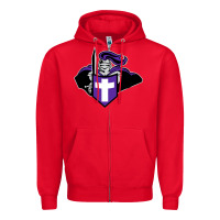 Red holy cross crusaders Zipper Hoodie - linhVisuals