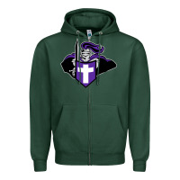 Sports Green holy cross crusaders Zipper Hoodie - linhVisuals