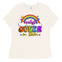 Bone Coolest queer in town Ladies Tee - FaDigitalArtStudio