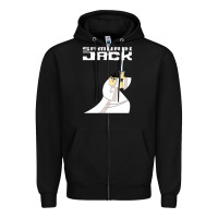 Black samurai jack Zipper Hoodie - linhVisuals