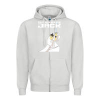 Dove Grey samurai jack Zipper Hoodie - linhVisuals