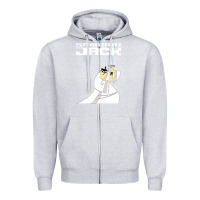 Heather Grey samurai jack Zipper Hoodie - linhVisuals