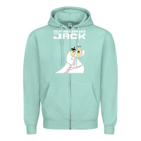 Seafoam samurai jack Zipper Hoodie - linhVisuals