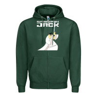 Sports Green samurai jack Zipper Hoodie - linhVisuals