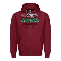 Burgundy loyola (md) greyhounds Zipper Hoodie - linhVisuals