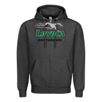 Charcoal Heather loyola (md) greyhounds Zipper Hoodie - linhVisuals