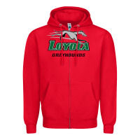 Red loyola (md) greyhounds Zipper Hoodie - linhVisuals