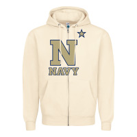 Sandshell navy midshipmen Zipper Hoodie - linhVisuals
