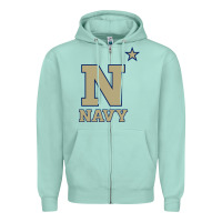 Seafoam navy midshipmen Zipper Hoodie - linhVisuals