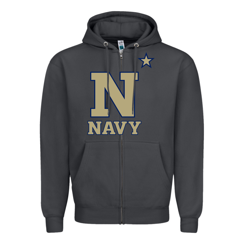 Navy Midshipmen Zipper Hoodie by linhVisuals | Teevron