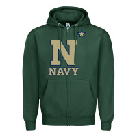 Sports Green navy midshipmen Zipper Hoodie - linhVisuals