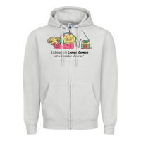 Dove Grey listening to lemon demon Zipper Hoodie - linhVisuals