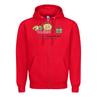 Red listening to lemon demon Zipper Hoodie - linhVisuals