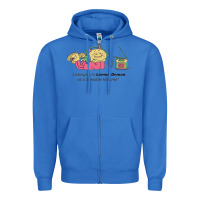 True Royal listening to lemon demon Zipper Hoodie - linhVisuals