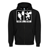 Black your wife my wife weightlifting Zipper Hoodie - linhVisuals