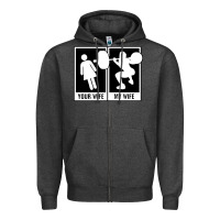 Charcoal Heather your wife my wife weightlifting Zipper Hoodie - linhVisuals