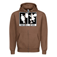 Chestnut your wife my wife weightlifting Zipper Hoodie - linhVisuals