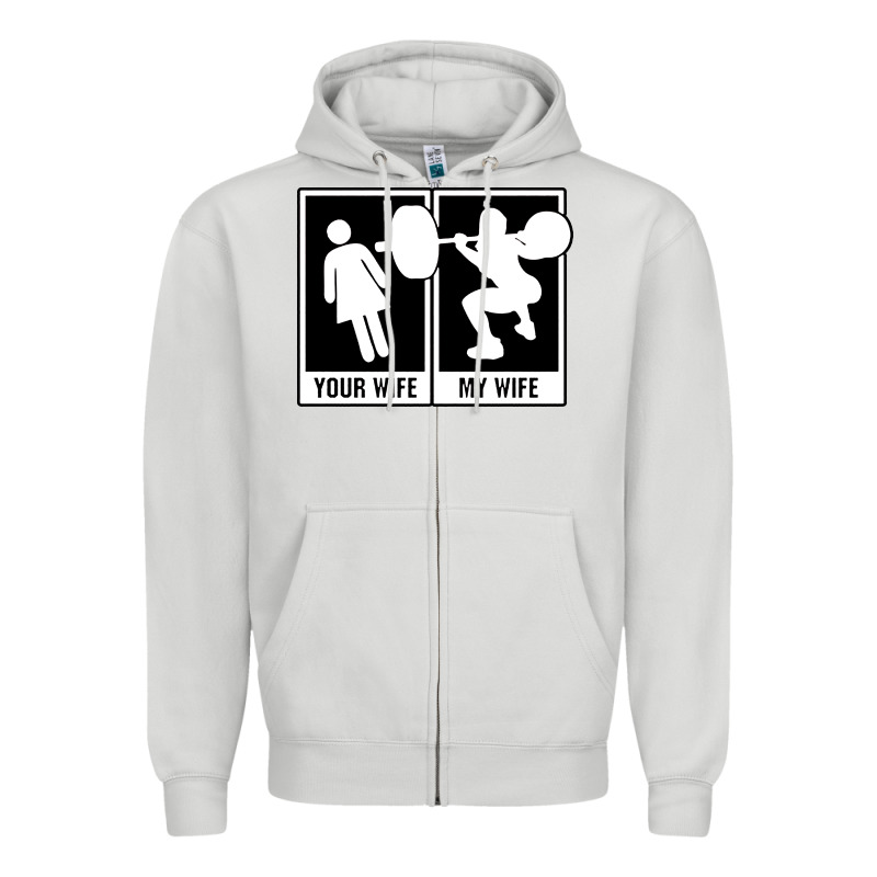 Your Wife My Wife Weightlifting Zipper Hoodie by linhVisuals | Teevron