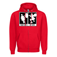 Red your wife my wife weightlifting Zipper Hoodie - linhVisuals