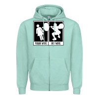 Seafoam your wife my wife weightlifting Zipper Hoodie - linhVisuals
