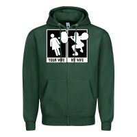 Sports Green your wife my wife weightlifting Zipper Hoodie - linhVisuals