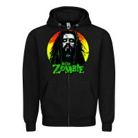 Black rob zombie 02 Zipper Hoodie - linhVisuals