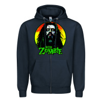 Navy rob zombie 02 Zipper Hoodie - linhVisuals