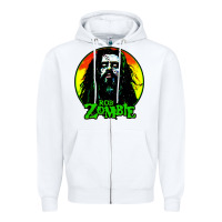 White rob zombie 02 Zipper Hoodie - linhVisuals