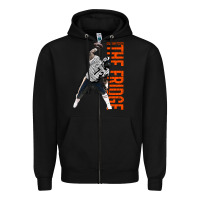 Black william perry spike Zipper Hoodie - linhVisuals