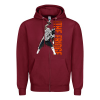 Burgundy william perry spike Zipper Hoodie - linhVisuals