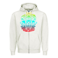 Oatmeal Heather george clinton and parliament funkadelic müsïc Zipper Hoodie - linhVisuals