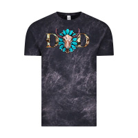 Cloud Black western dad with gemstone and skull Vintage Tee - RanaPortraitStore