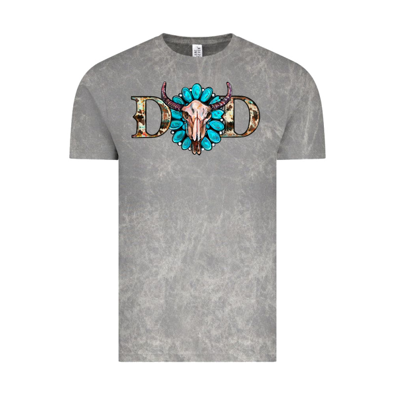 Western Dad With Gemstone And Skull Vintage Tee by RanaPortraitStore | Teevron