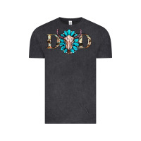Vintage Black western dad with gemstone and skull Vintage Tee - RanaPortraitStore