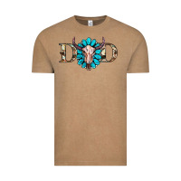 Vintage Coffee western dad with gemstone and skull Vintage Tee - RanaPortraitStore