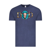 Vintage Denim western dad with gemstone and skull Vintage Tee - RanaPortraitStore