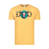 Vintage Mustard western dad with gemstone and skull Vintage Tee - RanaPortraitStore
