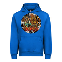 Cobalt Christmas Cowboy Boots Urban Hoodie - RanaPortraitStore
