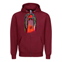 Burgundy george clinton and parliament funkadelic müsïc Zipper Hoodie - linhVisuals
