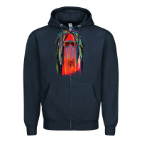 Navy george clinton and parliament funkadelic müsïc Zipper Hoodie - linhVisuals