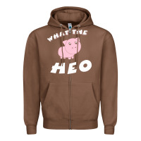 Chestnut what the heo Zipper Hoodie - linhVisuals
