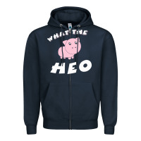 Navy what the heo Zipper Hoodie - linhVisuals
