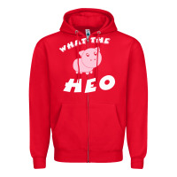 Red what the heo Zipper Hoodie - linhVisuals