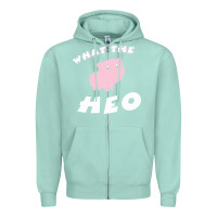 Seafoam what the heo Zipper Hoodie - linhVisuals