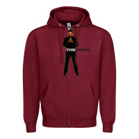 Burgundy tom jones 03 Zipper Hoodie - linhVisuals