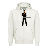 Oatmeal Heather tom jones 03 Zipper Hoodie - linhVisuals