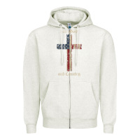 Oatmeal Heather for god and country cross american flag faith us patriotic tank top Zipper Hoodie - linhVisuals