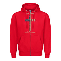 Red for god and country cross american flag faith us patriotic tank top Zipper Hoodie - linhVisuals